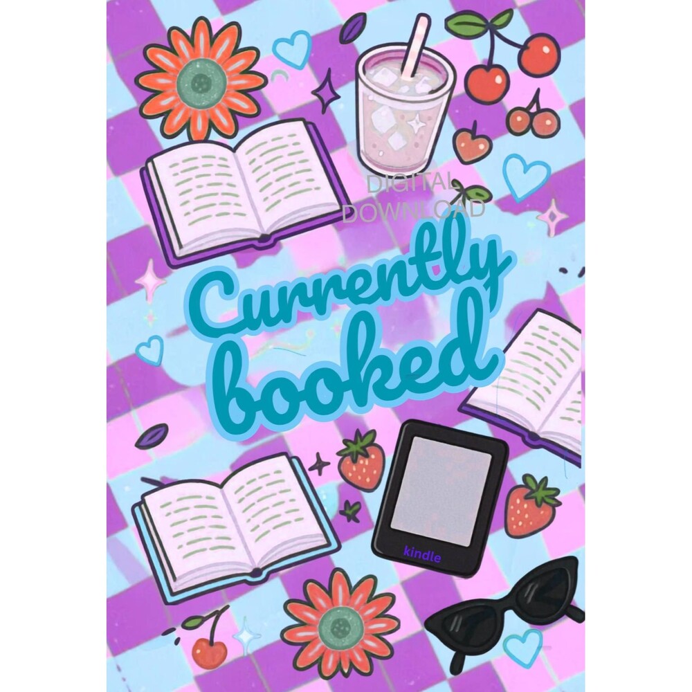 Currently Booked Kindle Case Insert | Bookish E-Reader Template (Digital Downloa